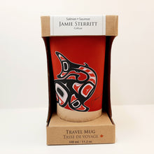 Load image into Gallery viewer, Designed Travel Mug SALMON
