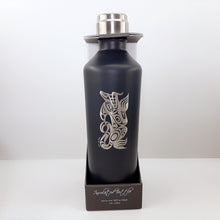 Load image into Gallery viewer, Insulated  Water Bottle With Native art Black
