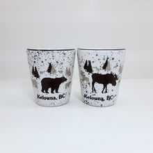 Load image into Gallery viewer, Bear in Snow Kelowna Shot Glass
