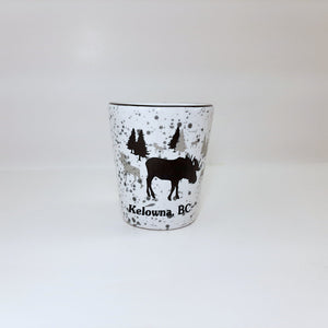 Moose in Snow Kelowna Shot Glass