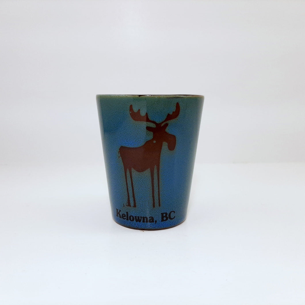 Moose Shot Glass Kelowna Blue