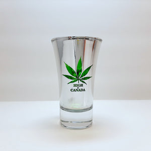 "High in Canada" Marijuana Leaf Shot Glass