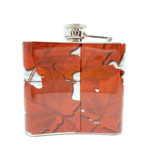 Maple Leaf and Kelowna logo on Flask