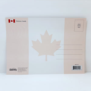 POSTCARD KELOWNA CANADA FLAG