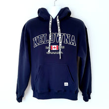 Load image into Gallery viewer, Adult Kelowna Classic Logo On Detailed Hoodie Warm Lined Black
