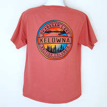 Load image into Gallery viewer, Back Printed Adult T-shirt Coral Pink Okanagan Lake Kelowna
