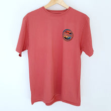 Load image into Gallery viewer, Back Printed Adult T-shirt Coral Pink Okanagan Lake Kelowna
