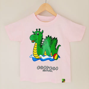 Kids Ogopogo T-shirt Baby Pink Kelowna