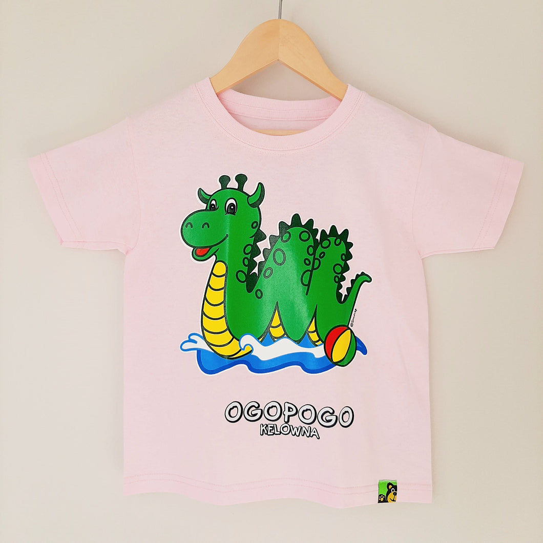 Kids Ogopogo T-shirt Baby Pink Kelowna