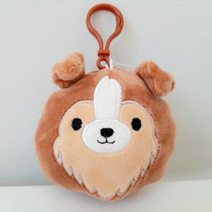 Squishmallows "Clip On" The Sheltie - Brown Dog Andres