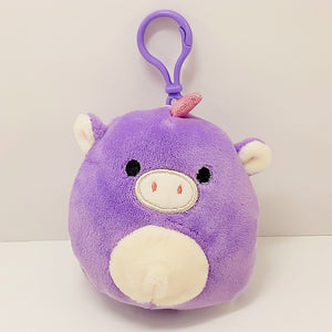 Squishmallows "Clip On" The Purple Unicorn Astrid