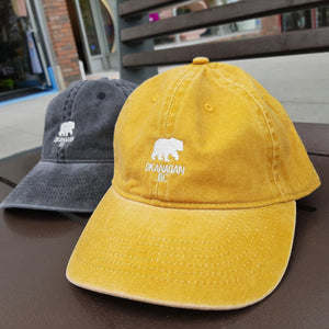 Adult Okanagan BC Bear Embroidered Cap Mustard