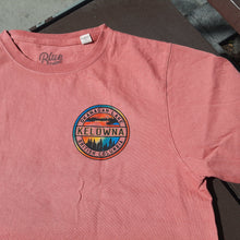 Load image into Gallery viewer, Back Printed Adult T-shirt Coral Pink Okanagan Lake Kelowna
