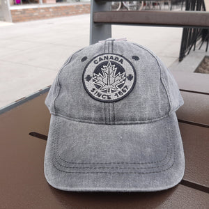 Adult Desined Patch On Cap Kelowna Canada Washed Black