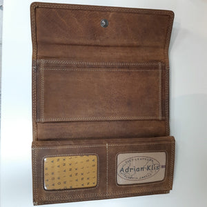 Adrian Klis Buffalo Leather Wallet Purse Card Holder #202