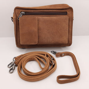 Adrian Klis Buffalo Leather 3 Way Wallet Bag Organizer Case #2323