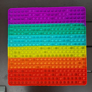 Pop it Silicon Toy Rainbow Square Big Size