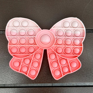Pop it Silicon Toy Pastel Rainbow Pink Bow Ties