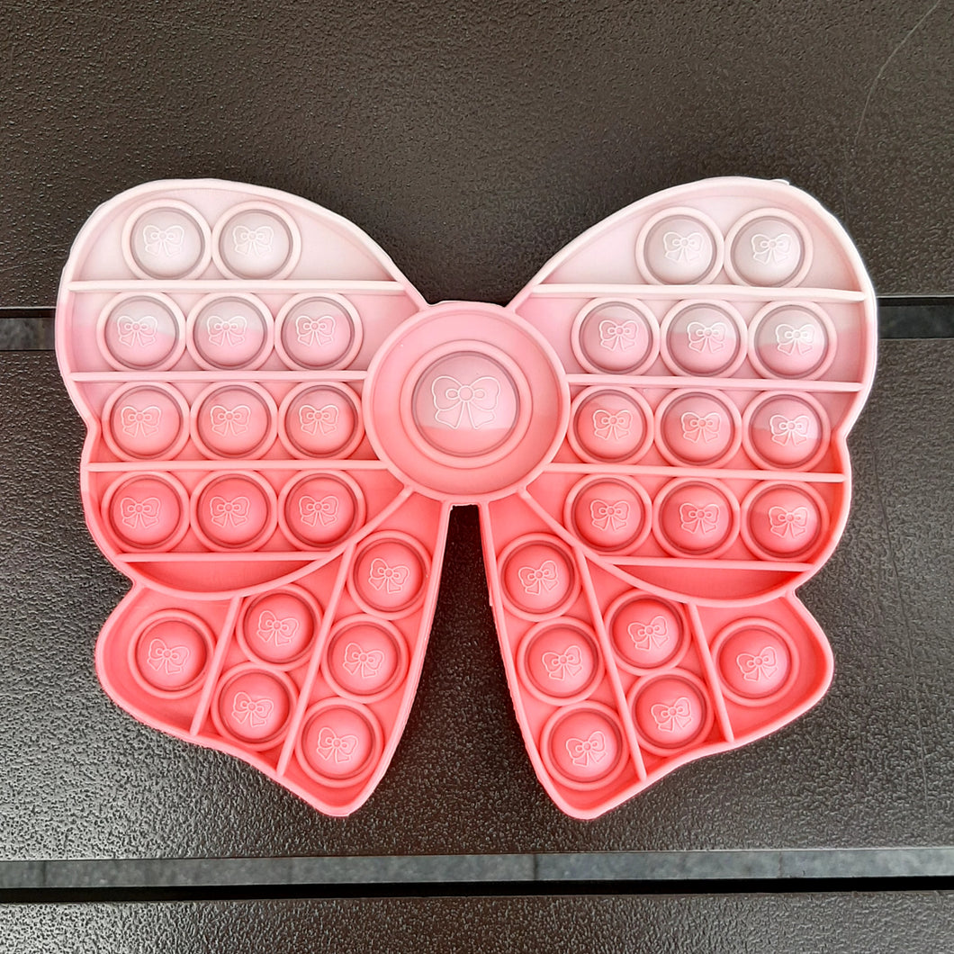 Pop it Silicon Toy Pastel Rainbow Pink Bow Ties