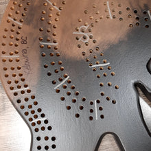 Load image into Gallery viewer, Cribbage Board Bear Handcrafted in BC by Andrew Riddle
