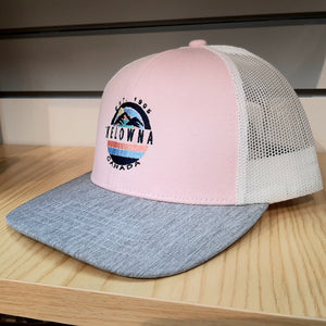 Adult Mesh Back Baseball Cap Hat Designed Kelowna Canada Pink