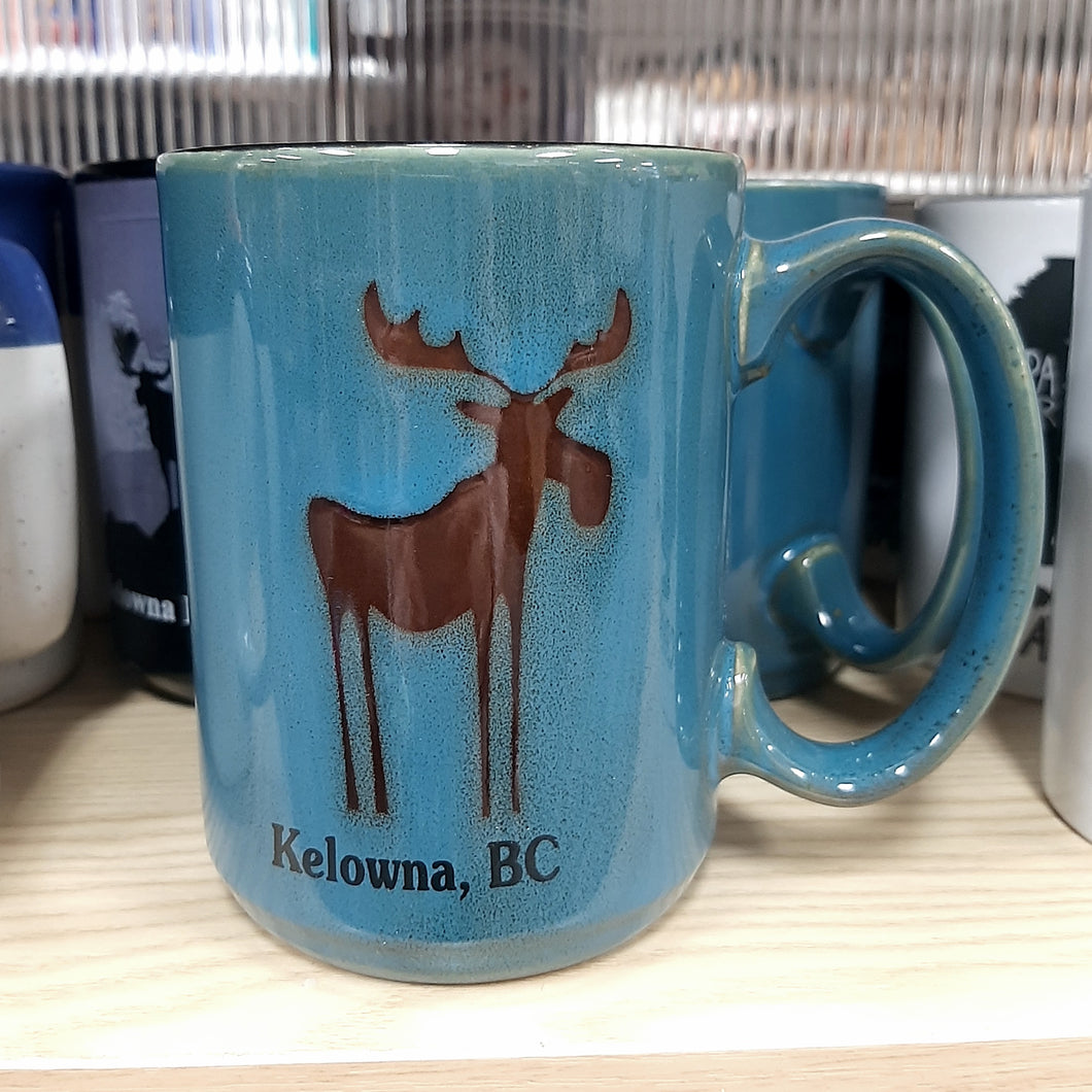Moose Kelowna BC Blue-Green Mug