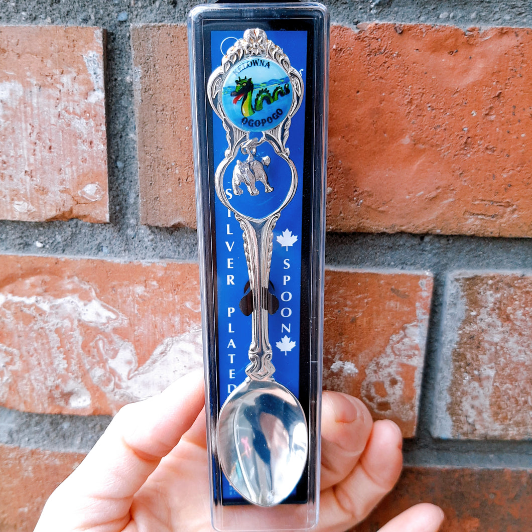 Ogopogo & Bear Souvenir Spoon Silver Plated