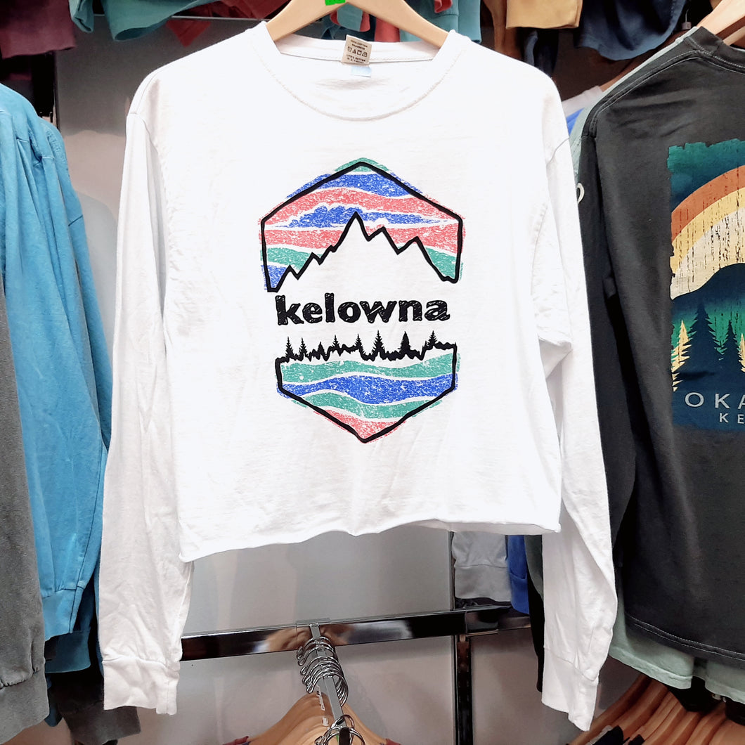 Women's Cropped Long Sleeve Shirt Kelowna White