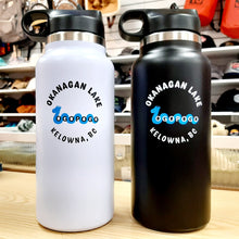 Load image into Gallery viewer, Insulated Stainless Steel Water Bottle With Straw BLACK 32oz Ogopogo
