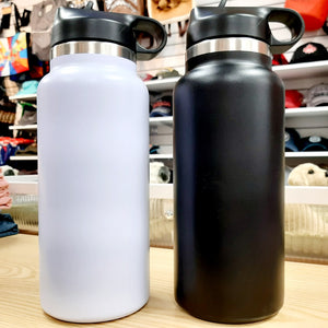 Insulated Stainless Steel Water Bottle With Straw WHITE 32oz Ogopogo