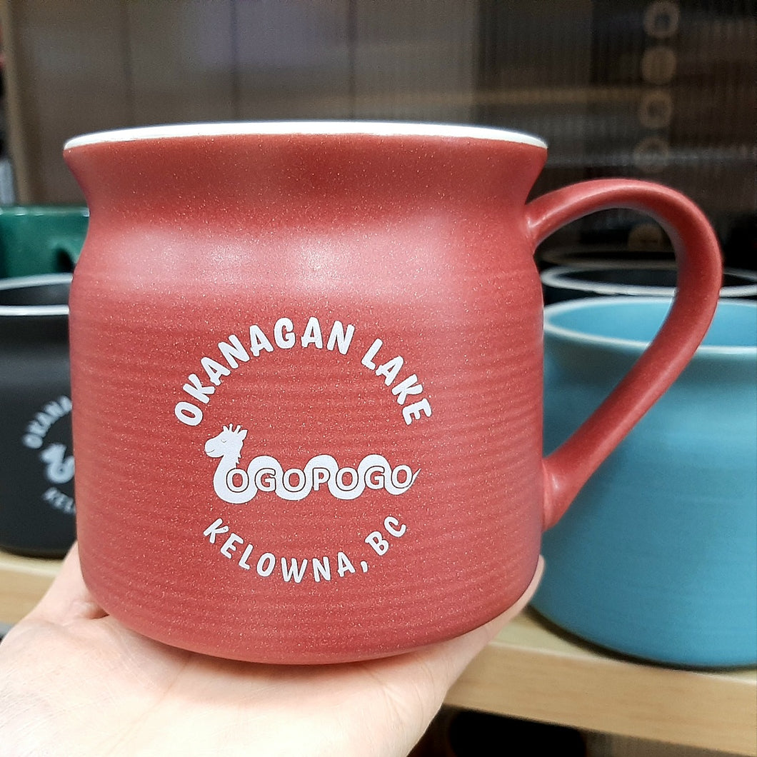 Ogopogo Okanagan Kelowna Clay Mug Cup Red