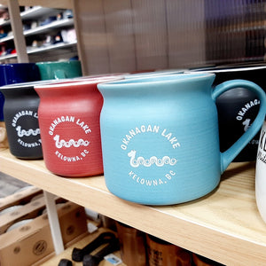 Ogopogo Okanagan Kelowna Clay Mug Cup Red