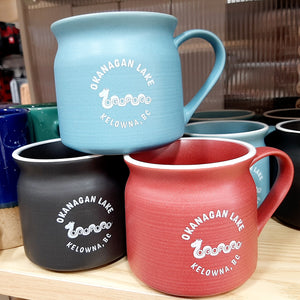 Ogopogo Okanagan Kelowna Clay Mug Cup Red