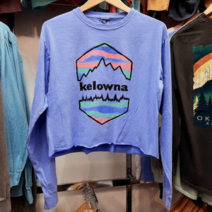 Women's Cropped Long Sleeve Shirt Kelowna Purple