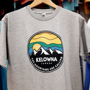 Adult Graphic T-shirt "The Mountains are calling" Kelowna Canada