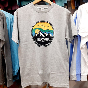 Adult Graphic T-shirt "The Mountains are calling" Kelowna Canada