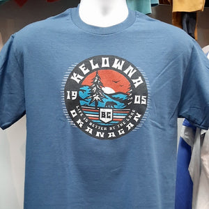 Adult Graphic T-shirt Kelowna Okanagan Saxe Blue