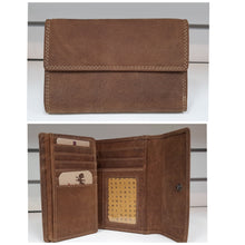 Load image into Gallery viewer, Adrian Klis Buffalo Leather Wallet Purse Card Holder #204

